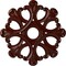 Ekena Millwork Angel Ceiling Medallion (Fits Canopies up to 4 3/8"), 20 7/8"OD x 3 5/8"ID x 1"P, Brushed Mahogany CM20ANBMF - alternate 1